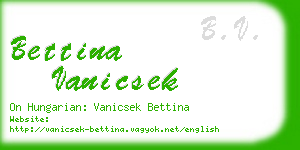 bettina vanicsek business card